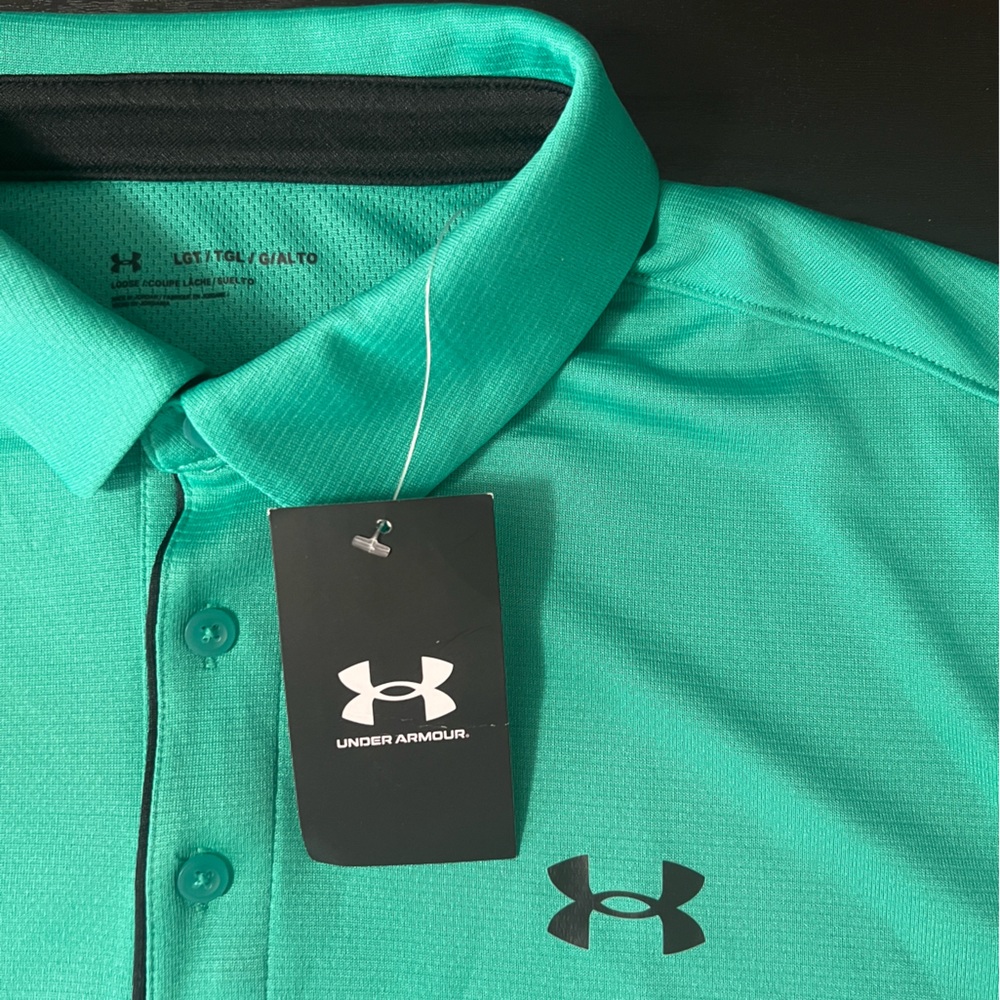 XLarge Tall 🔴 Under Armour Men's Tech Loose-Fit Golf Polo Green Size XLarge Tall